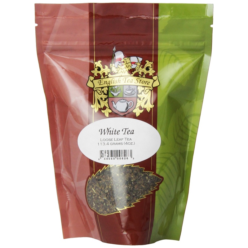 English Tea Store Loose Leaf, White Tea Pouches – 4Oz, 4 Ounce