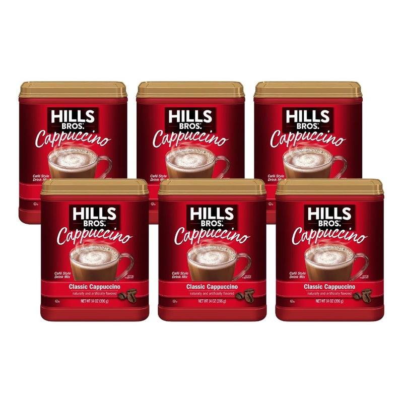 Hills Bros Classic Cappuccino, (Pack Of 6)