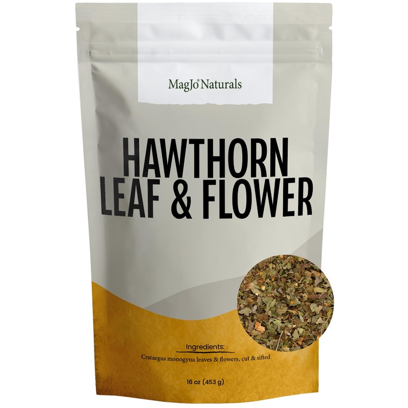 Magjo Naturals, Hawthorn Leaf And Flower (1 Pound), Wild-Crafted, Cut And Sifted, Dried Loose Leaf, Makes Crisp Cup Of Hawthorn