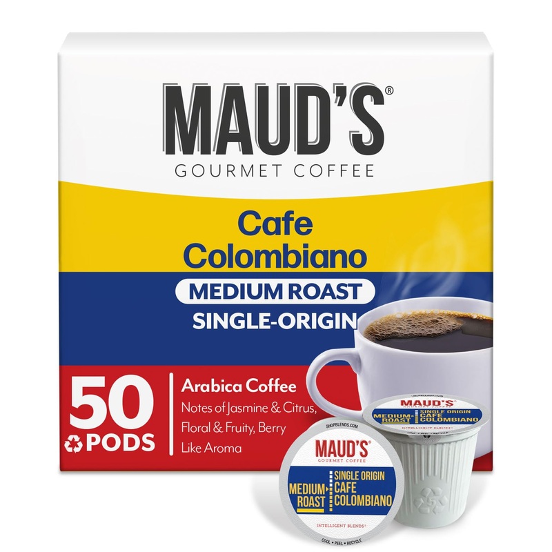 Maud’S Columbian Coffee Pods, 50 Ct, Single Origin, Medium Roast Coffee In Recyclable Single Serve Pods – 100% Arabica Coffee, C