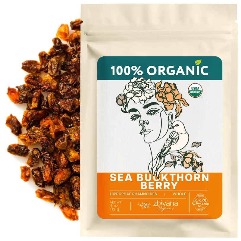 Organic Sea Buckthorn Berry – Sea Buckthorn Tea, Dried Seaberry, Seabuckthorn – Espino Amarillo – Rich In Nutrients Superfood Be