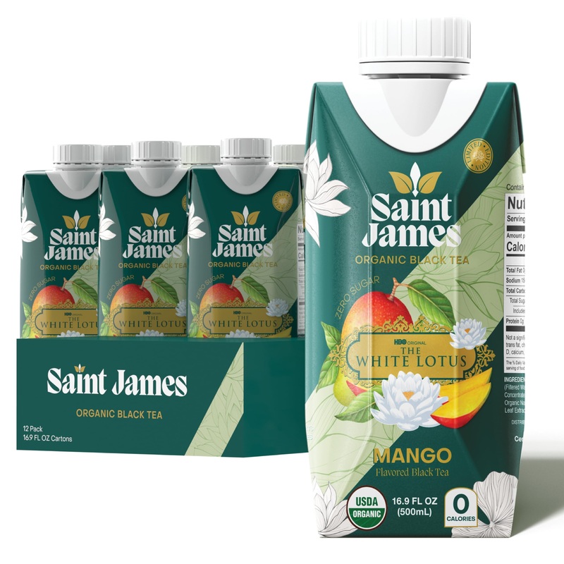 Saint James Iced Tea X The White Lotus Limited Edition – Organic Black Tea – Non-Gmo, Gluten Free, Zero Calorie, Zero Sugar – Ma