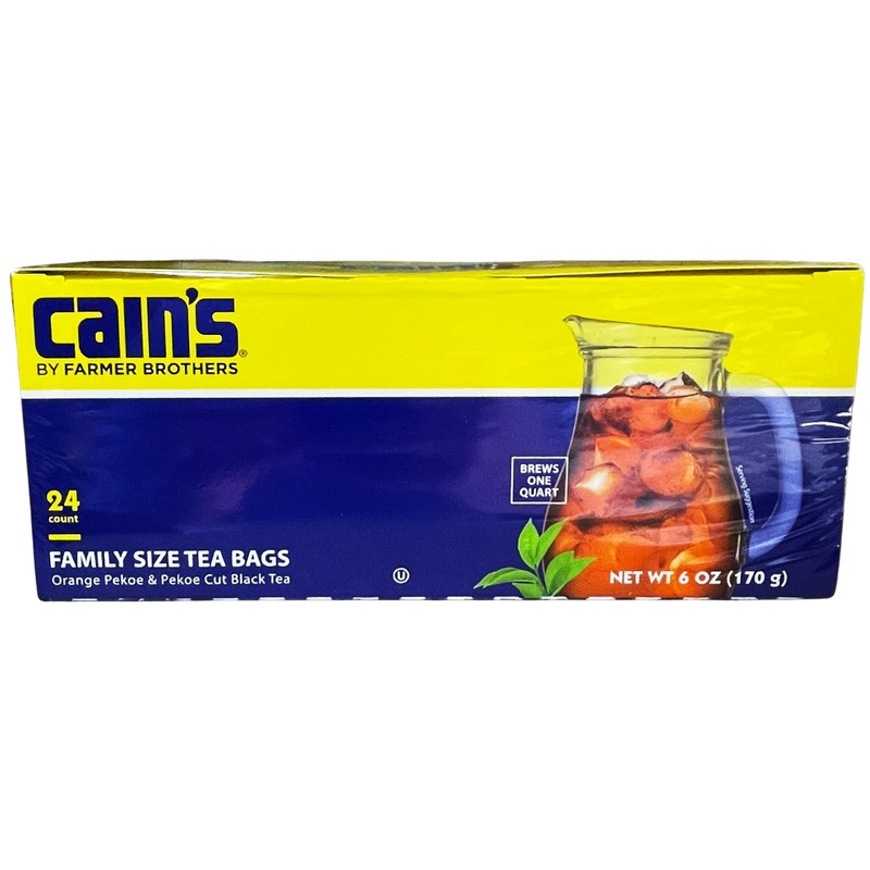 Cain’S Orange Pekoe & Pekoe Cut Black Tea Quart Size Tea Bags, 24 Count
