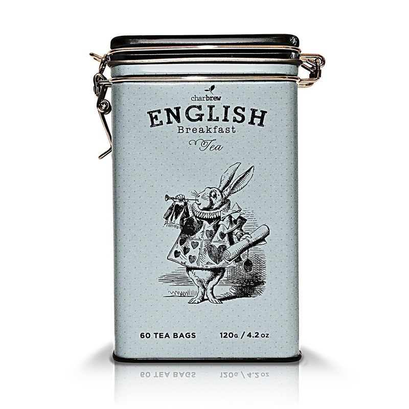 Charbrew Alice In Wonderland Tea Tin Limited Edition – 60 English Breakfast Tea Bags