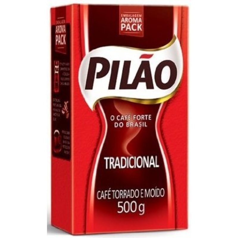 Coffee Rost And Ground – Caf   Torrado E Mo  Do – Pilao 17.60Oz. (500G) – Gluten-Free – (Pack Of 10)