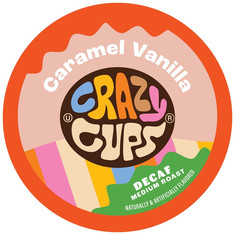 Crazy Cups Flavored Single-Serve Coffee For Keurig K-Cups Machines, Decaf Caramel Vanilla, 80 Pods Per Box