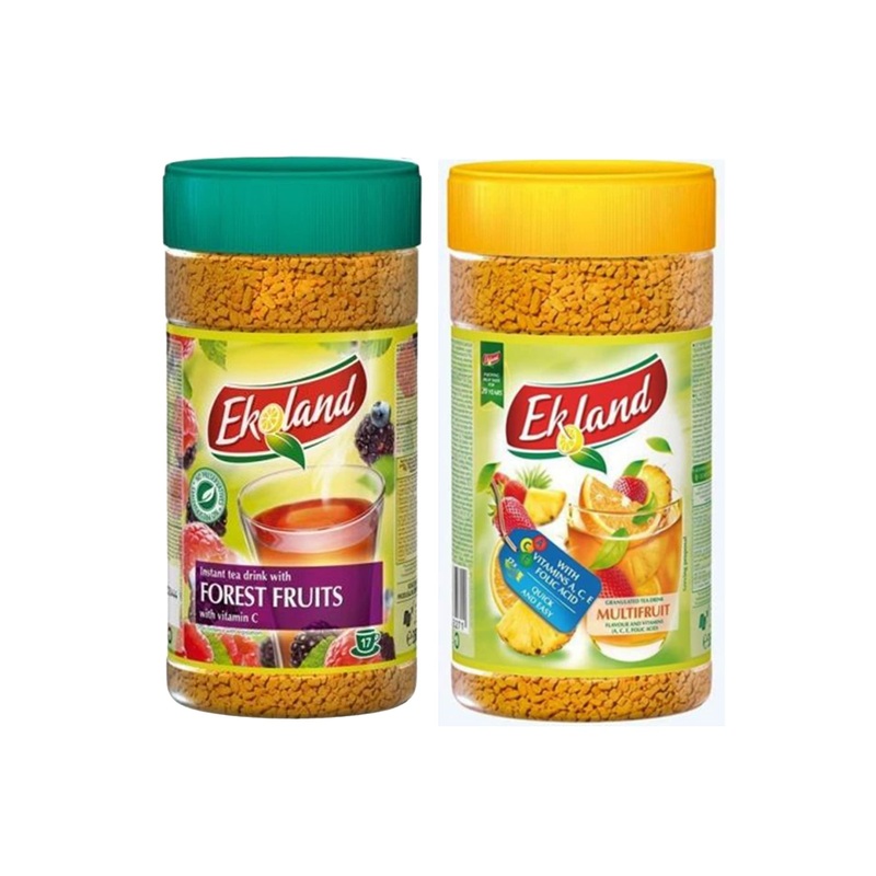 Ekoland Instant Granulated Tea Forest & Multivitamin/Multifruit , Iced Tea Mix 350G(12Oz) 2Pack
