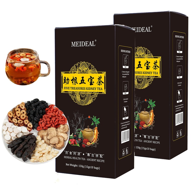 Ginseng Five Treasures Tea, Kidney Tea, Ginseng Six Treasure Traditional Kidneytea For Men And Women, 7 Precious Ingredients For
