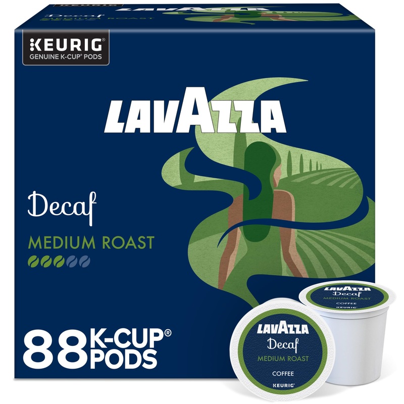 Lavazza Decaf, Single-Serve Keurig K-Cup Pods, Medium Roast Coffee, 88-Count Box (4 Packs Of 22)