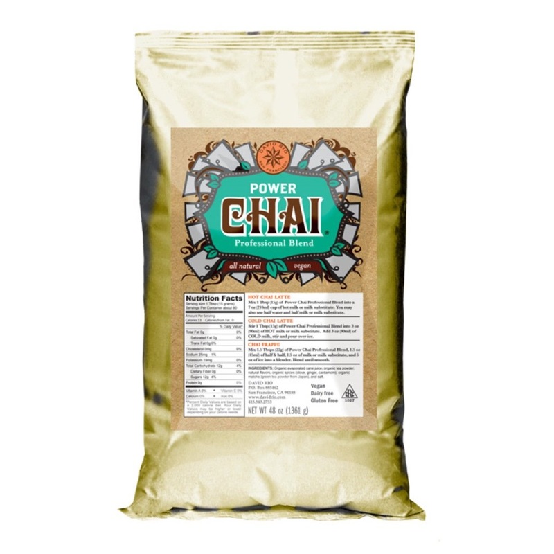 Power Chai Matcha Tea Latte Mix, 48 Oz, Japanese Matcha, Black Tea, Organic Spices, Vegan, Dairy Free, Serve Hot Or Cold, Just A