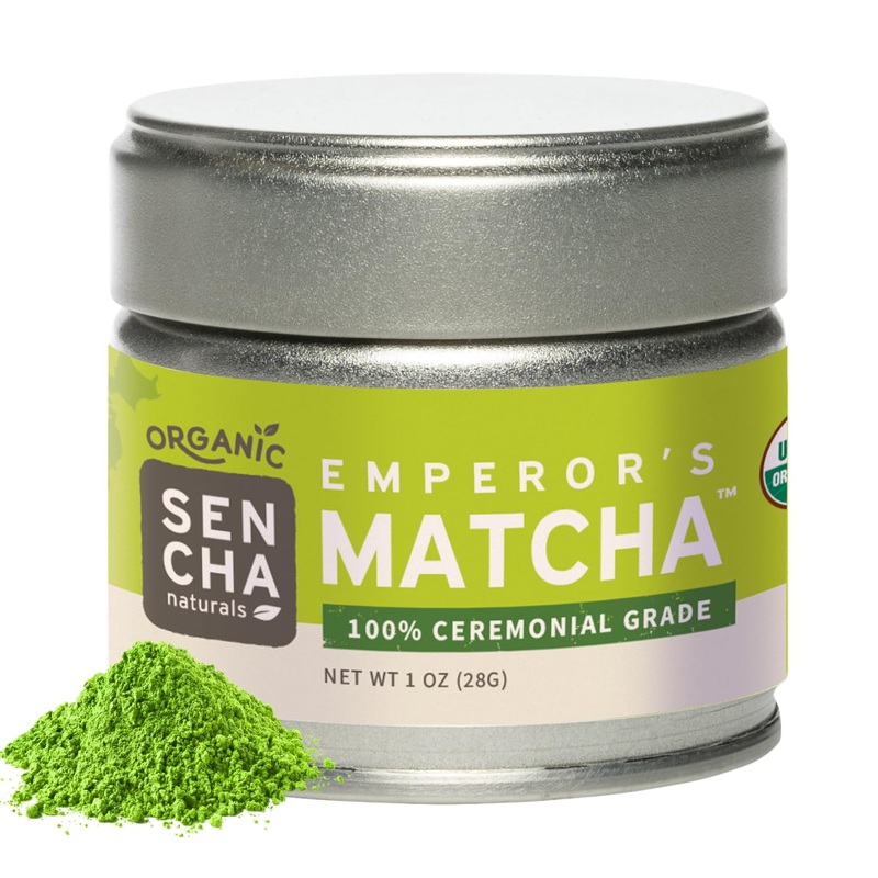 Sen Cha Naturals Organic Matcha Green Tea Powder, Ceremonial Grade, First Harvest Organic Matcha, 1Oz Tin (1 Pack)