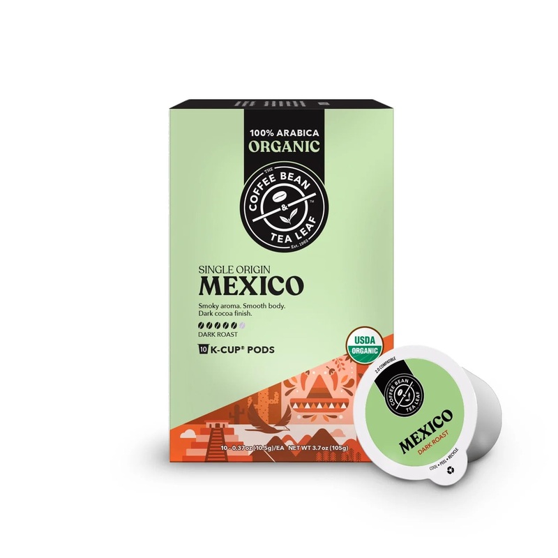 The Coffee Bean & Tea Leaf Mexico Organic Single Origin Coffee K-Cups (Dark Roast, 10Ct)
