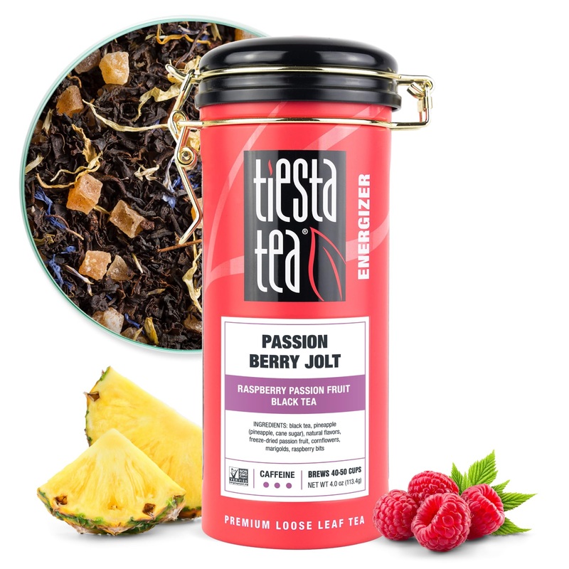 Tiesta Tea – Passion Berry Jolt | Loose Leaf | Raspberry Passion Fruit Black Tea | Premium Caffeinated Blend | Make Hot Or Iced