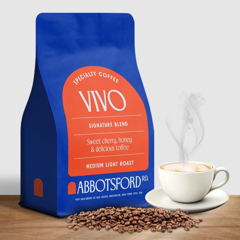 Vivo Arabica Whole Coffee Beans, Specialty Coffee, Signature Blend Medium Light Roast Whole Bean With Sweet Cherry, Honey, And D