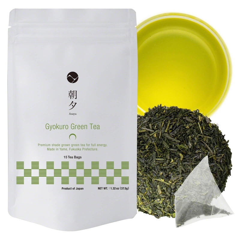 Asayu Japan Premium Gyokuro Japanese Green Tea 15 Tea Bags – Shade Grown Japanese Green Tea 2.5Gr X 15 Bags For Mornings And Bre