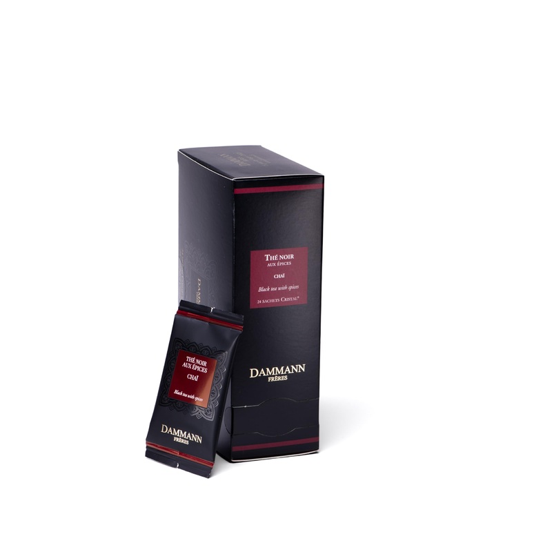 Dammann Freres Satchets, Chai Tea Bags, Premium Gourmet French Black Tea, Blend Ginger, Cinnamon, Cardamom Flavors, Individually