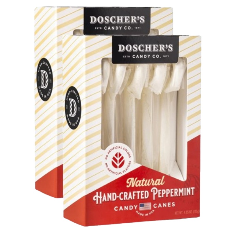 Doscher’s Handmade Natural Candy Canes – 4.05 oz. Box