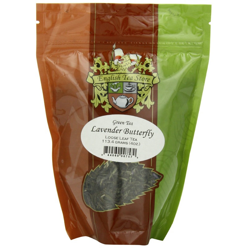 English Tea Store Loose Leaf, Lavender Butterfly Tea Pouches, 4 Ounce