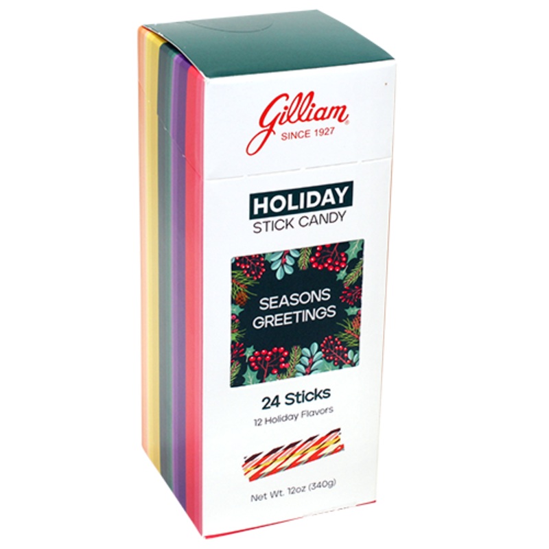 Gilliam Holiday Assorted Stick Candy 24 Stick 12 oz. Box