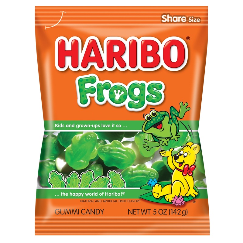 Haribo Gummi Candy, Frogs, 5 Ounce