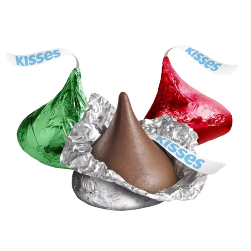 Hershey’s Kisses Milk Chocolate Christmas Colors Bulk Bags