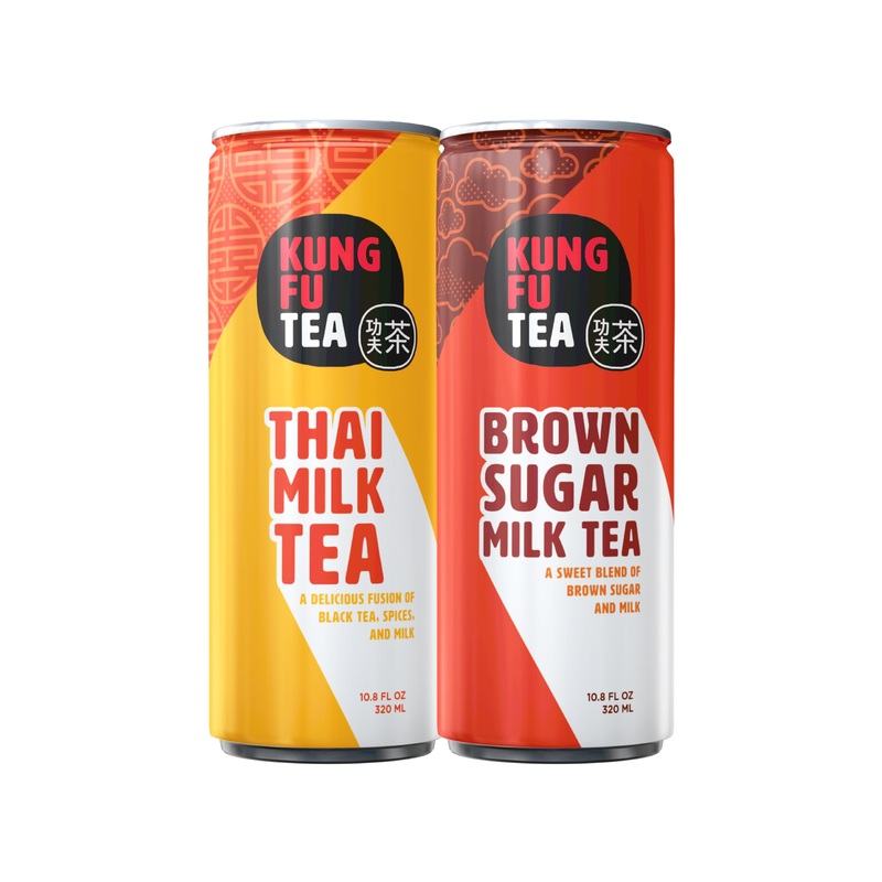 Kung Fu Tea Milk Tea (Brown Sugar + Thai Milk Tea)
