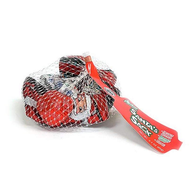 Palmer Santa’s Sack Foiled Chocolates – 3.4-oz. Mesh Bag