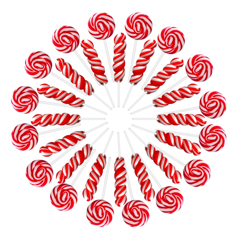 Red White Twisty & Swirl Lollipops 32Pk (16 Twist & 16 Swirl), Valentine’S Day Lollipops Candy Individually Wrapped Bulk – Red C