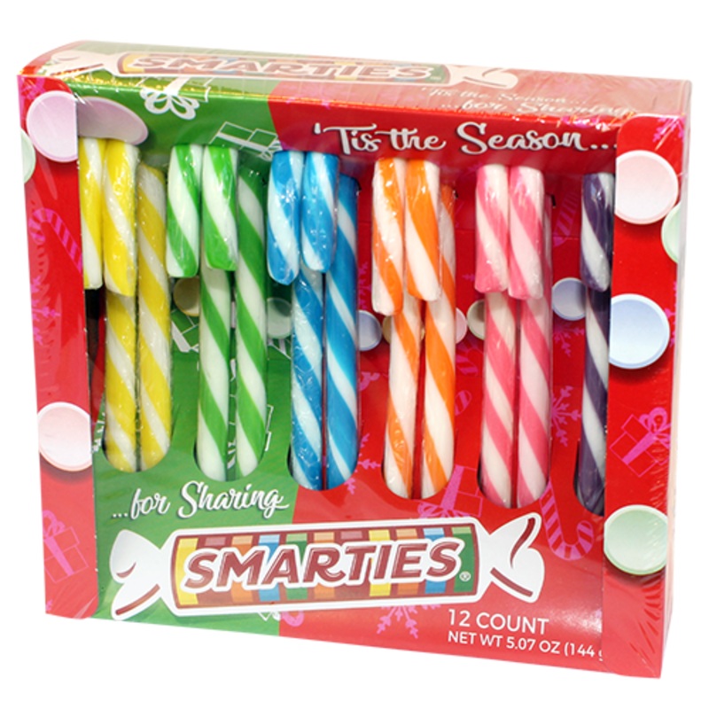 Smarties Candy Canes 12 count 5.07 oz. Box