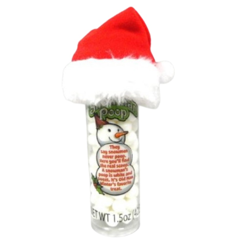 Snowman Poop Candy with Hat 1.5 oz. Tube