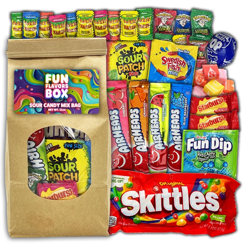 Sour Candy Mixed Bag (35 Count) Variety Pack For Birthdays, Thank You, Thinking Of You, Party Favors, Individually Wrapped Candy