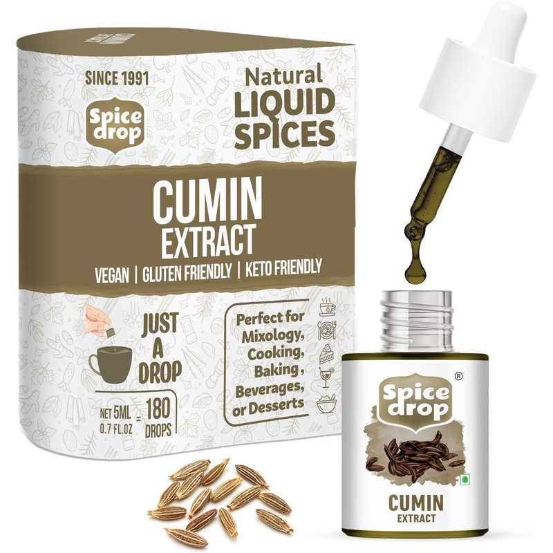 Spice Drop Cumin Natural Extract For Food, Beverages, And Dessert |100% Natural | For Authentic Taste And Aromatic Flavor | Natu