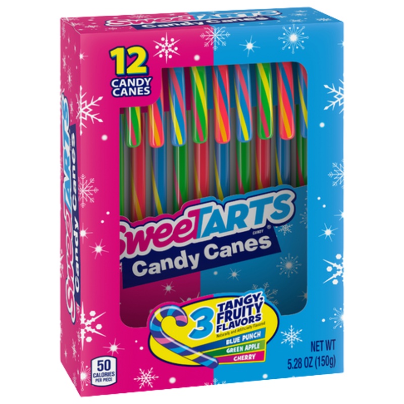 Sweetart Candy Cane 12 count Box 5.28 oz.