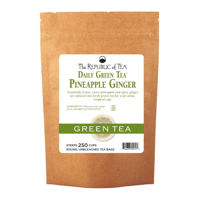 The Republic Of Tea – Pineapple Ginger Daily Green Tea, 250 Tea Bags