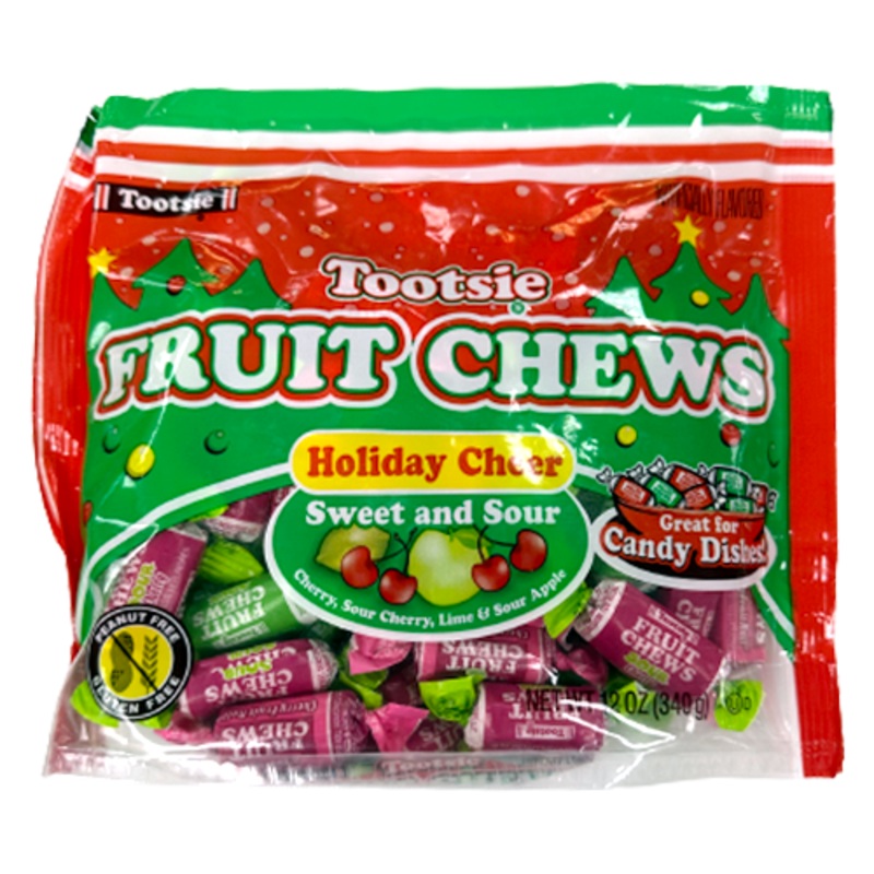 Tootsie Roll Fruit Chews Sweet and Sour Holiday Cheer 12 oz. Bag