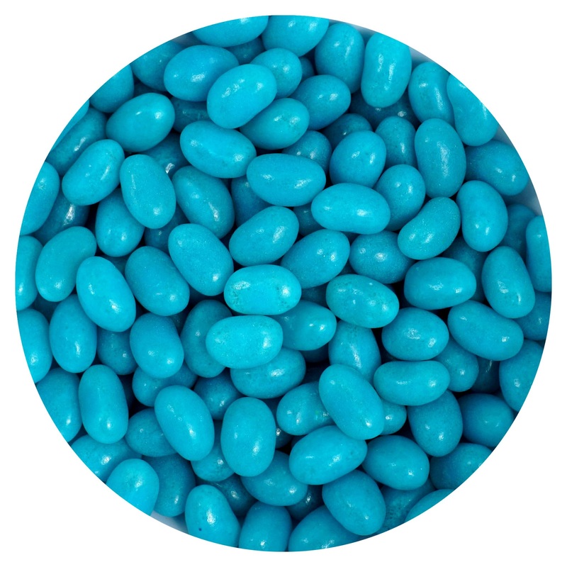 Blue Jelly Beans, 2 Pound Bulk Bag, Blueberry Flavor, Blue Candy, The Hampton Popcorn & Candy Company