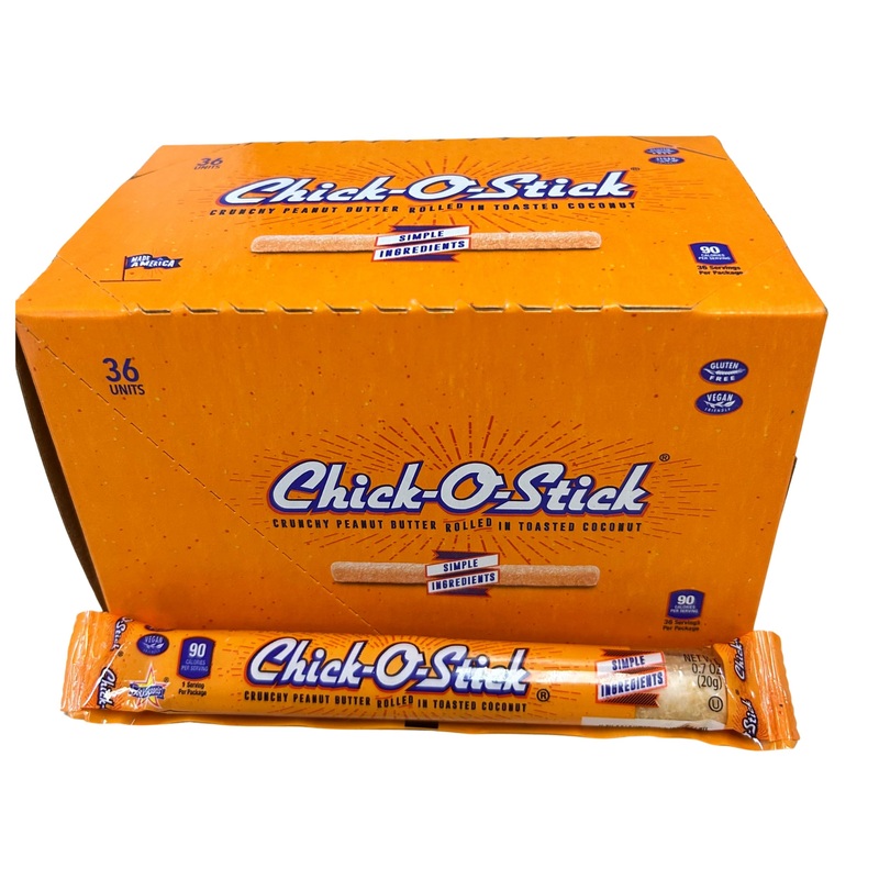 Chick O Stick Made With Roasted Peanuts And Coconut, .07Oz, 36 Count