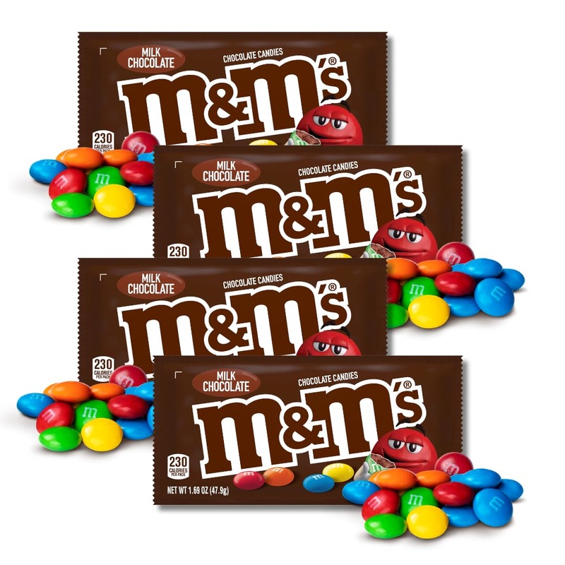 Classic Full Size Candy & Candy Bar Gift Packs By Lyza’S Sweets & Treats (Pack Of 4, M&Ms)