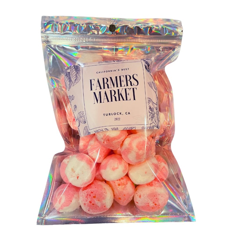 Farmers Market Freeze Dried Strawberry Cheesecake Taffy – Crunchy Taaffy, Freeze-Dried, Authentic Strawberry Flavor – Sugary Tre