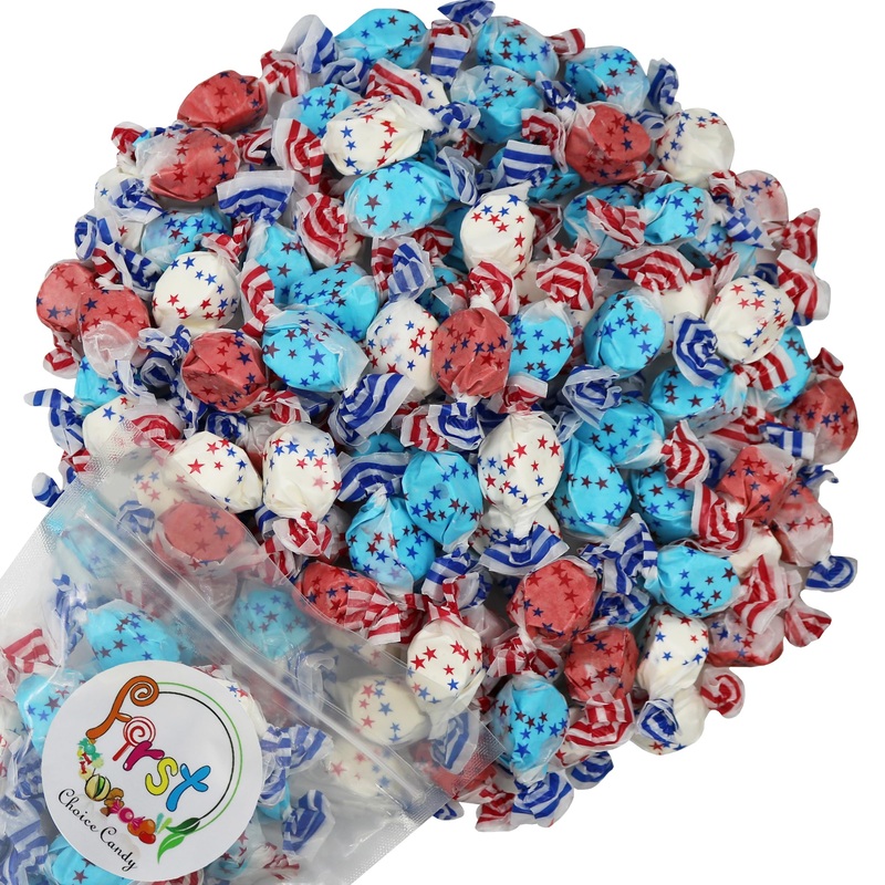 Firstchoicecandy All Flavor Saltwater Taffy (American Flag, 1 Pound (Pack Of 1))