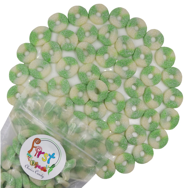 Firstchoicecandy Gummy Rings (Sour Mini Watermelon, 2 Pound (Pack Of 1))