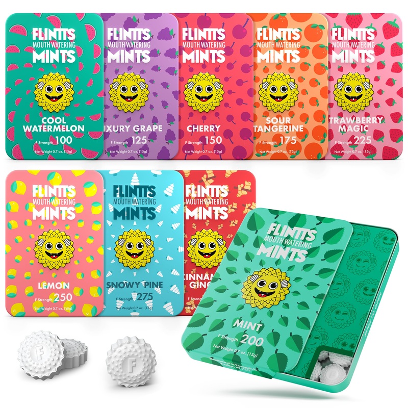 Flintts Full House (Cool Watermelon, Luxury Grape, Cherry, Sour Tangerine, Mint, Strawberry Magic, Snowy Pine, Lemon) – Sugar Fr