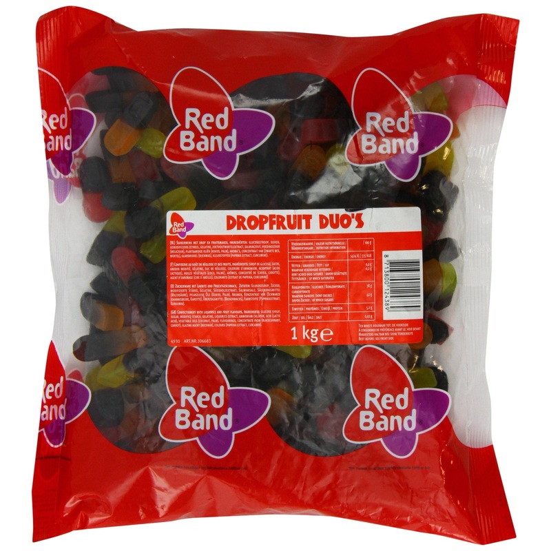 Red Band Liquorice Fruit Duos 1 Kg – Dutch Quality