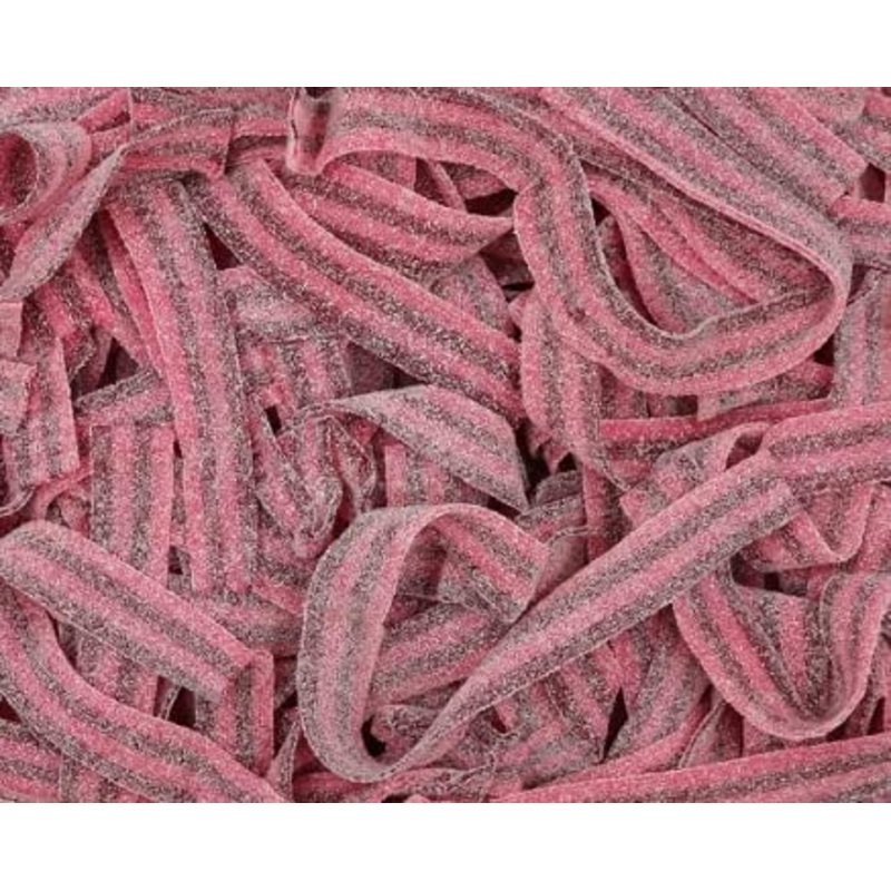 Smarty Stop Every Sour Belts Flavor Gummy Candies 1 Pound (Raspberry-Cherry)