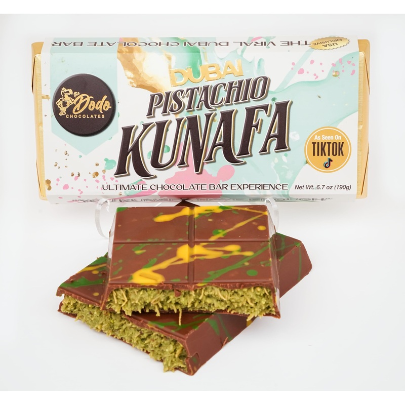 THE DODO Big Viral Dubai Milk Chocolate Pistachio Kunafa Ultimate Chocolate Bar Experience