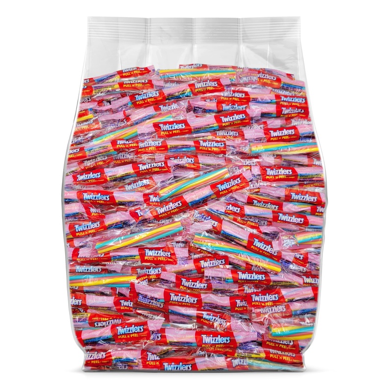 Twizzlers Pull N Peel Strawberry Candy Bulk Pack – 55 Individually Wrapped Twizzlers – Strawberry Cream Pastel Colored Bulk Cand