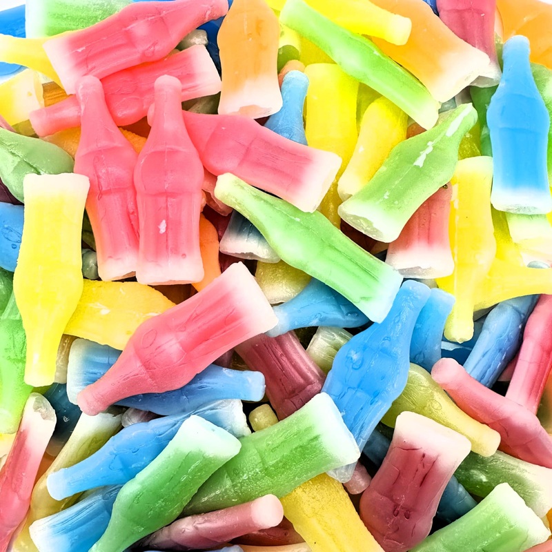Wax Bottle Candy Drinks, 1 Pound Bag – Retro Wax Candy Bottles, Liquid Filled – Variety Flavor Nip Candy Juice – Classic Wax Can