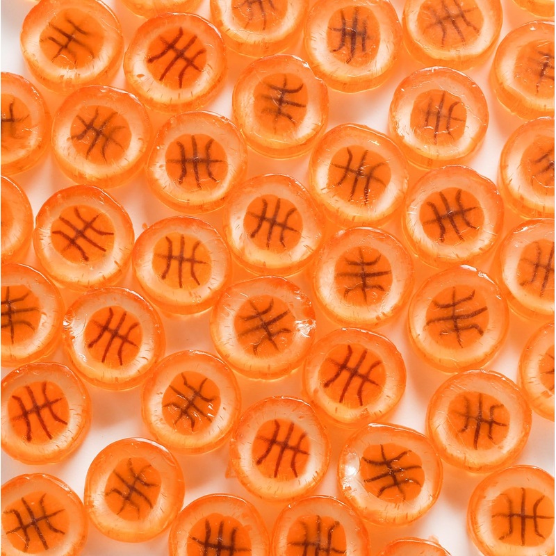 Basketball Candy – Hard Candy 8 Oz Resealable Bag Of Individually Wrapped Small Candy (Approx. 58 Pcs) Hard Candies – Great For
