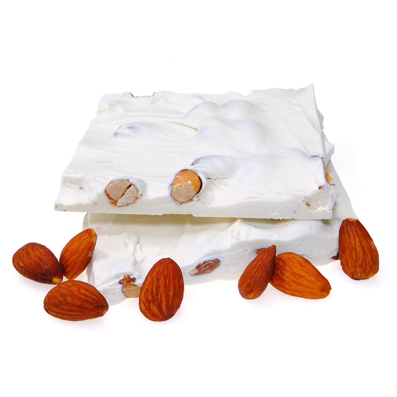 Candykorner White Chocolate Almond Bark – 1 Pound – Gourmet Handmade Chocolate With Roasted Almonds – 16 Ounces By Candykorner
