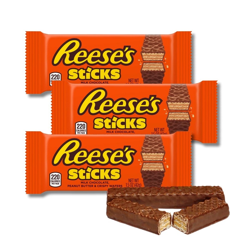 Classic Full Size Candy & Candy Bar Gift Packs By Lyza’S Sweets & Treats (Pack Of 3, Reese’S Sticks)